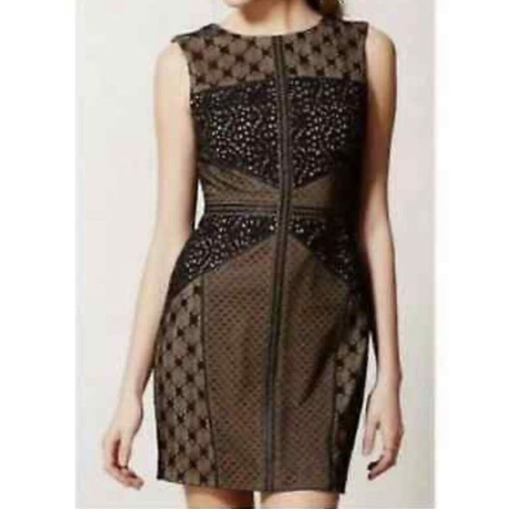 NWT Anthropologie Heartloom Lace Topography Dress Small Vintage-Insp Lace Panels